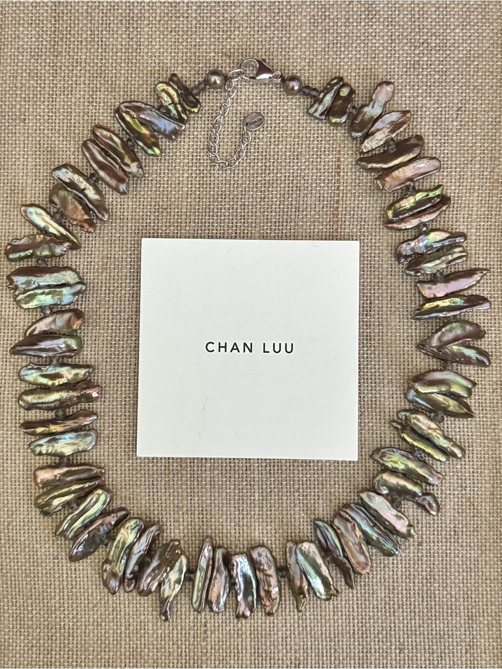 Chan Luu Signature $485 Bronze Biwa Pearl Sterling Necklace ~ Gorgeous 🌺 ~ MINT! - Picture 2 of 2